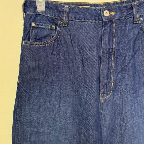 Anthropologie Pilcro Jeans The Annie High Rise Wide Leg Blue Denim Size 30 - Picture 9 of 15